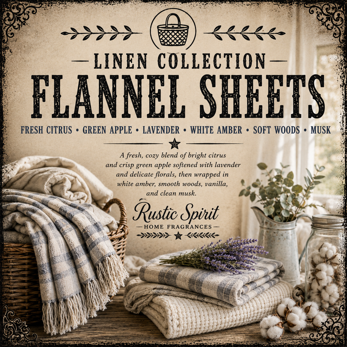 Flannel Sheets – 8 oz Candle